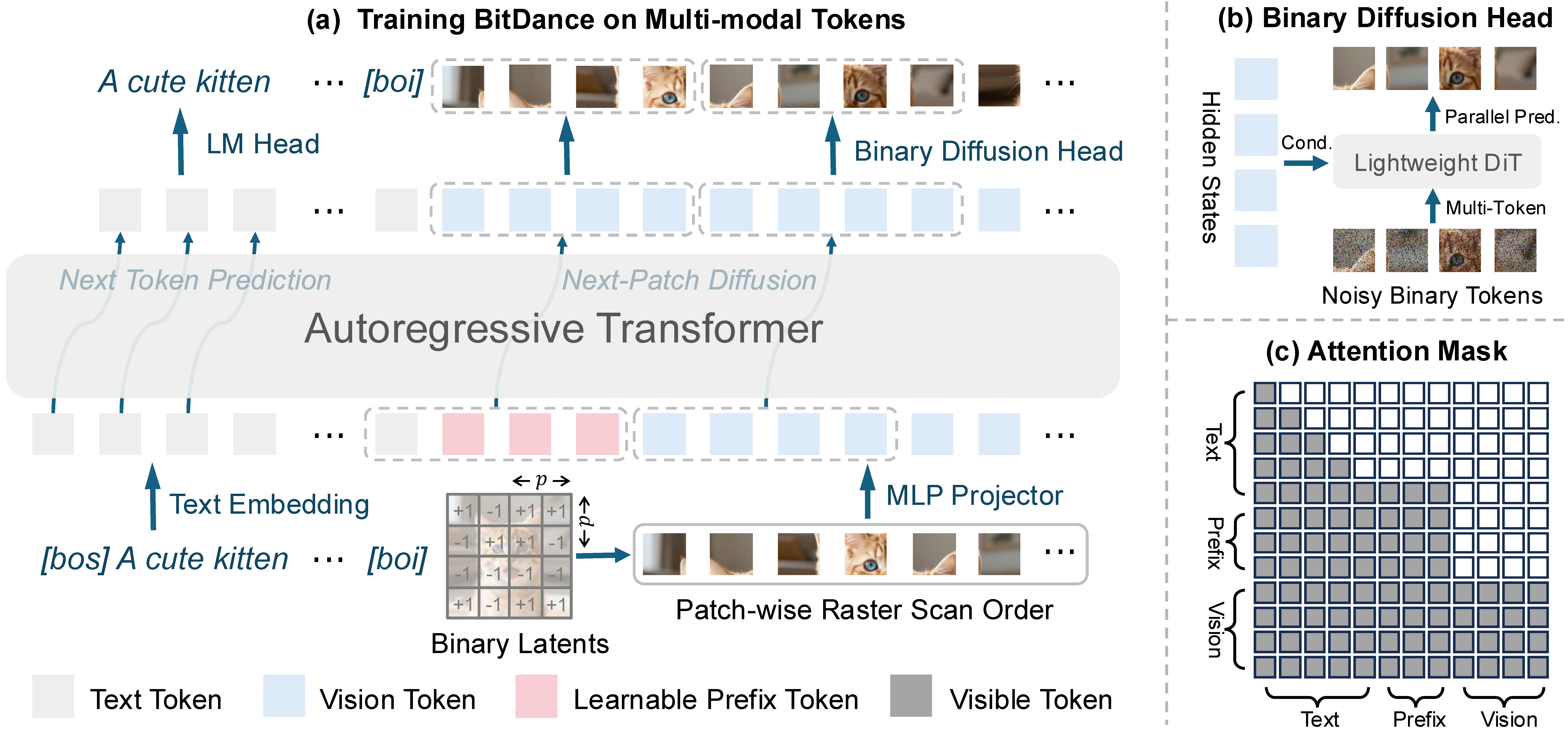 BitDance autoregressive architecture and binary diffusion head